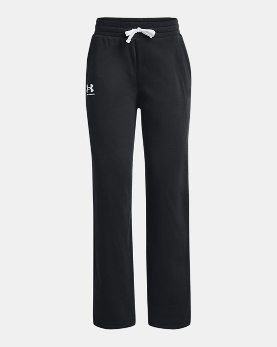 Women's UA Rival Fleece Pants, Black, pdpMainDesktop image number 4